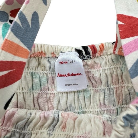 Hanna Andersson Smocked Floral Tank Dress 4 - Picture 3 of 5